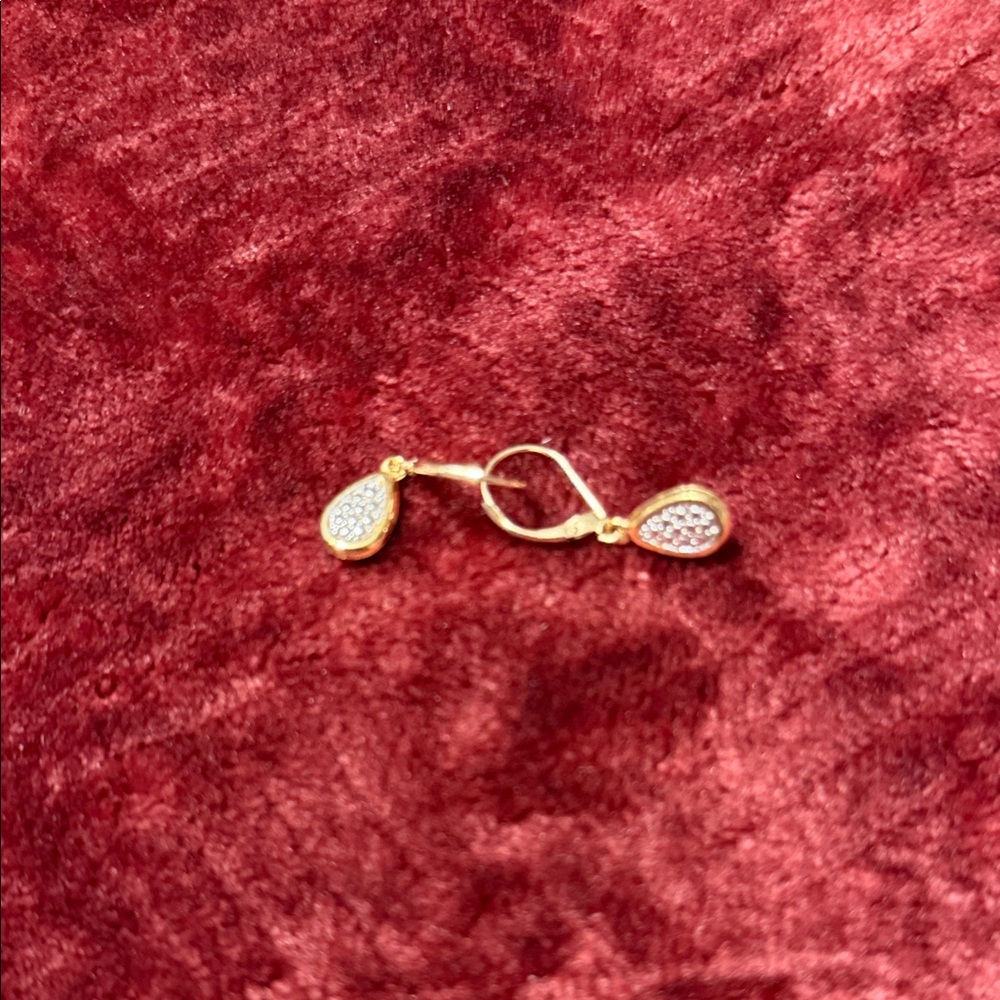 Elegant Gold and Silver Teardrop Earrings